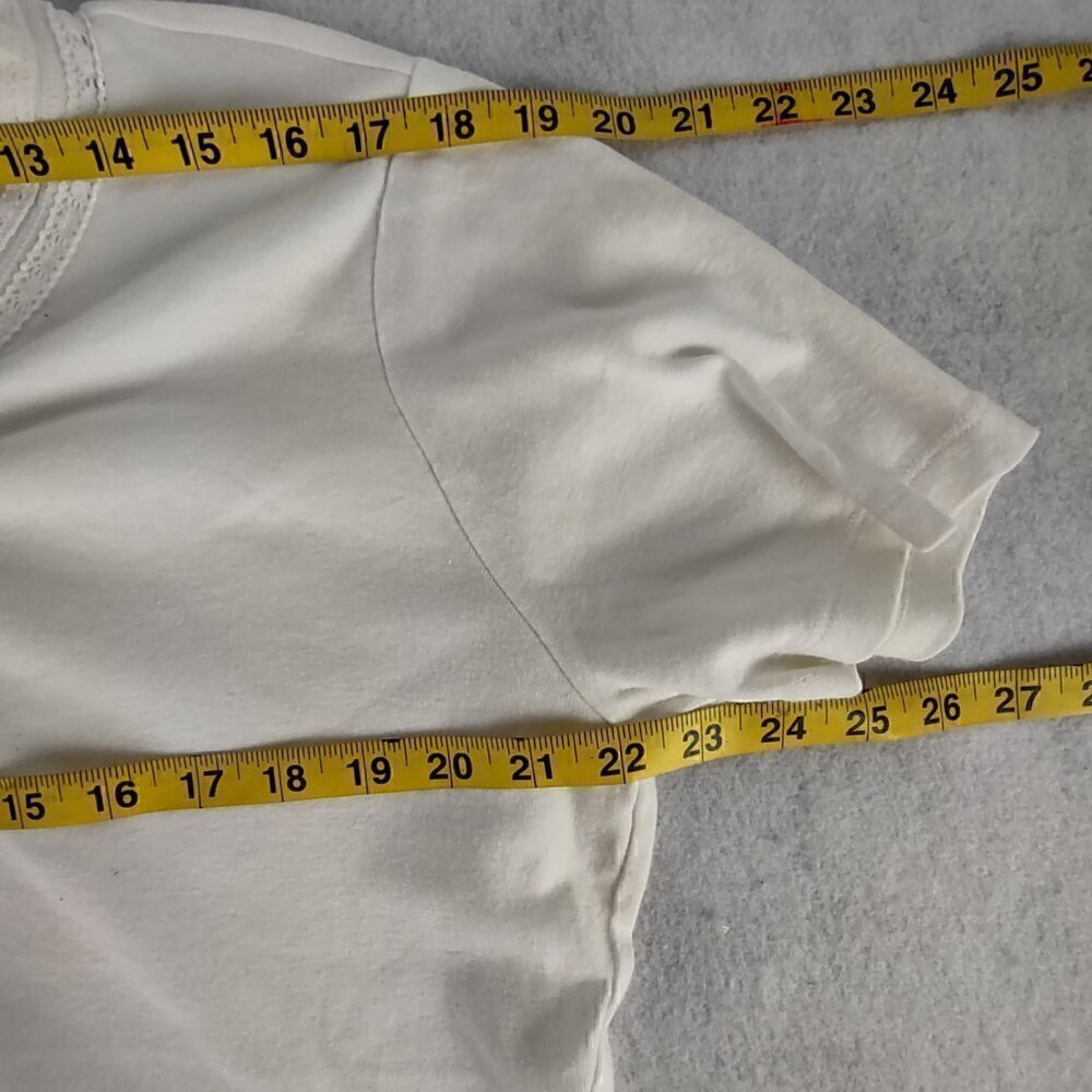 Jones New York Signature Woman White 100% Cotton V-Neck Light Weight Top Size 1X - Picture 8 of 10